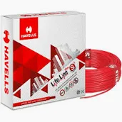 HAVELLS FR PVC Housing Wire, Length: 90 m [0.50 sq. mm, Red]